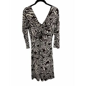 London Times brown and cream dress- size 10